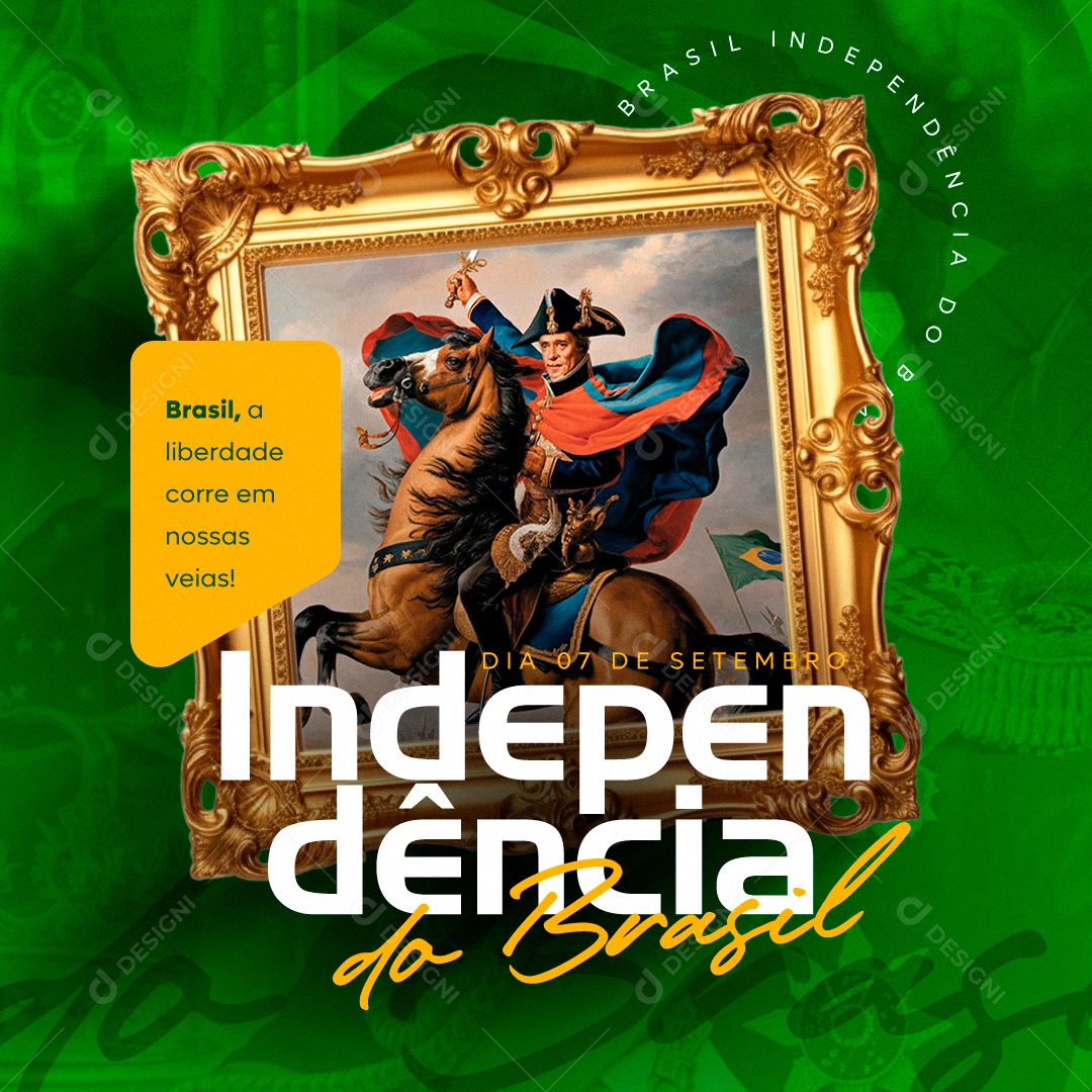 Dia da Independência do Brasil Social Media PSD Editável