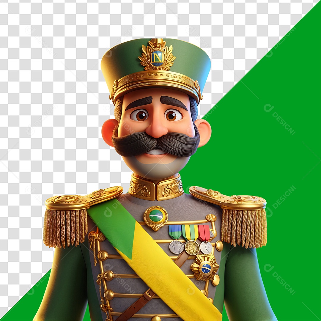 Personagem 3D Semelhante Pedro Álvares Cabral Para Composição PSD