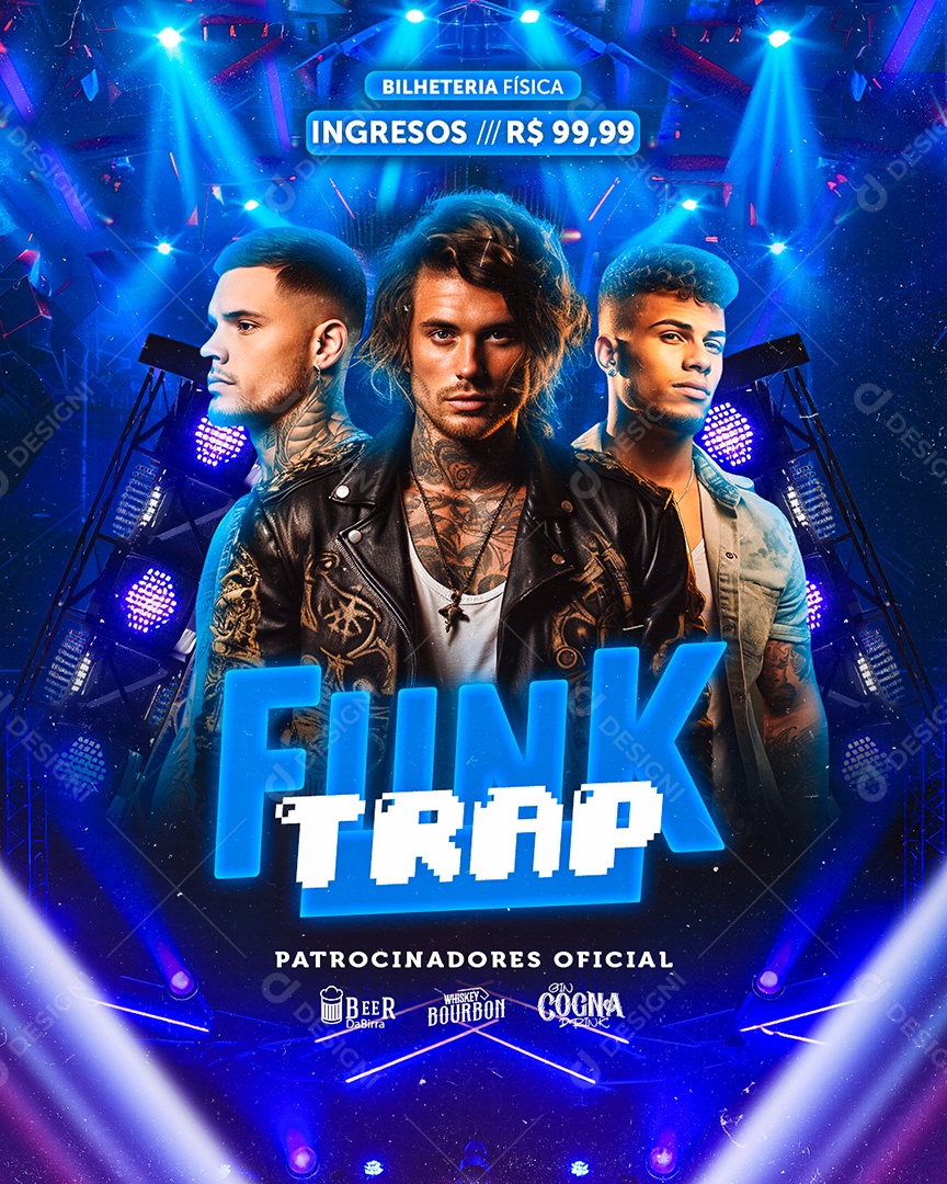 Flyer Funk Trap Social Media PSD Editável