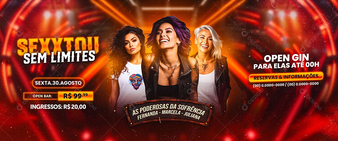 Carrossel Flyer Sexxtou Sem Limites Social Media PSD Editável