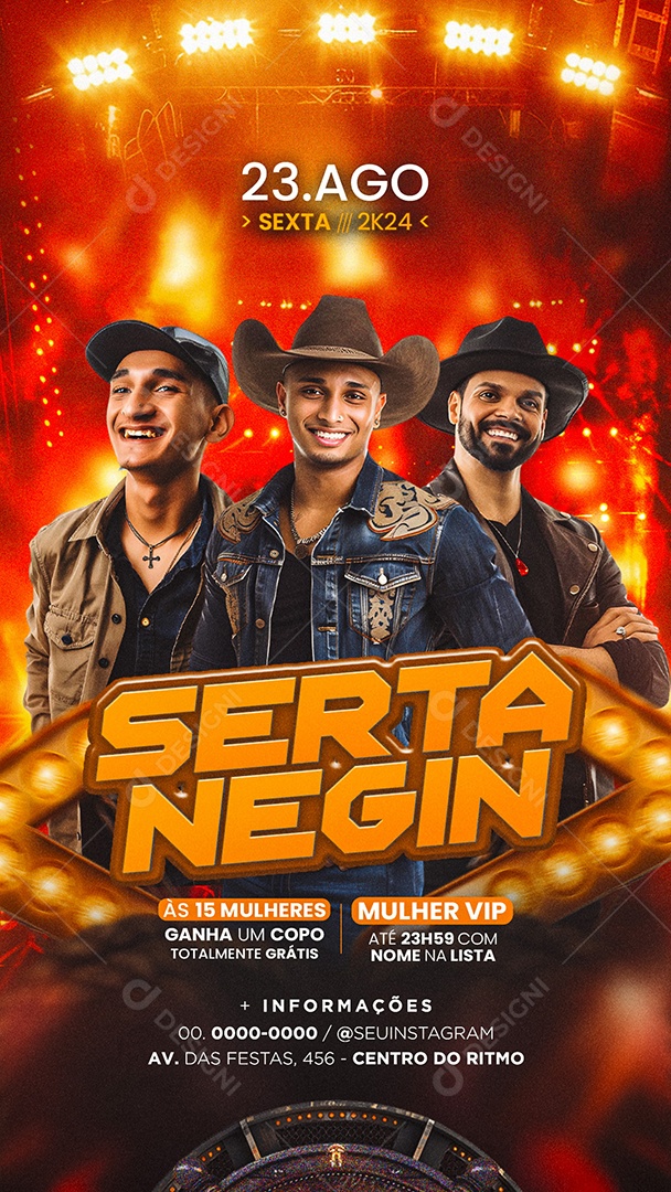 Story Flyer Sertanegin Social Media PSD Editável