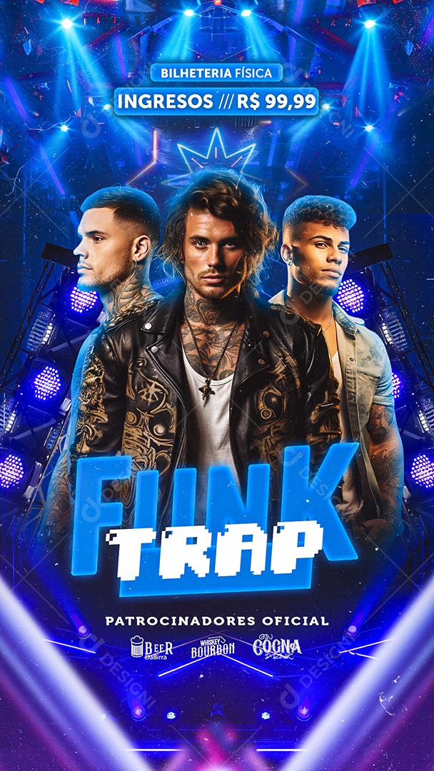 Story Flyer Funk Trap Social Media PSD Editável