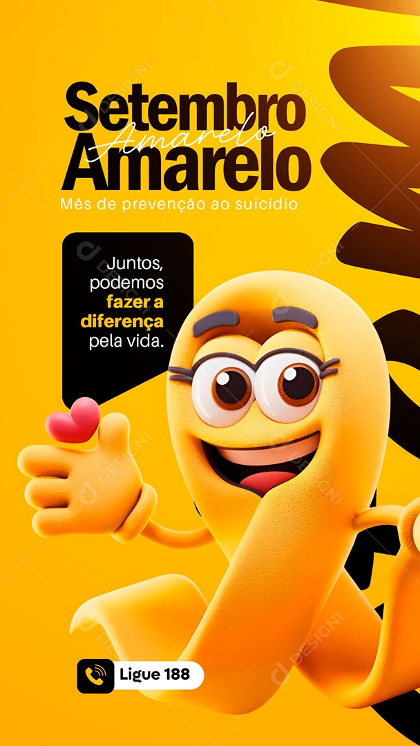 Story Setembro Amarelo Social Media PSD Editável
