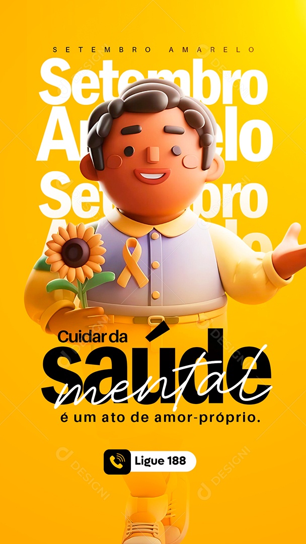 Story Setembro Amarelo Social Media PSD Editável