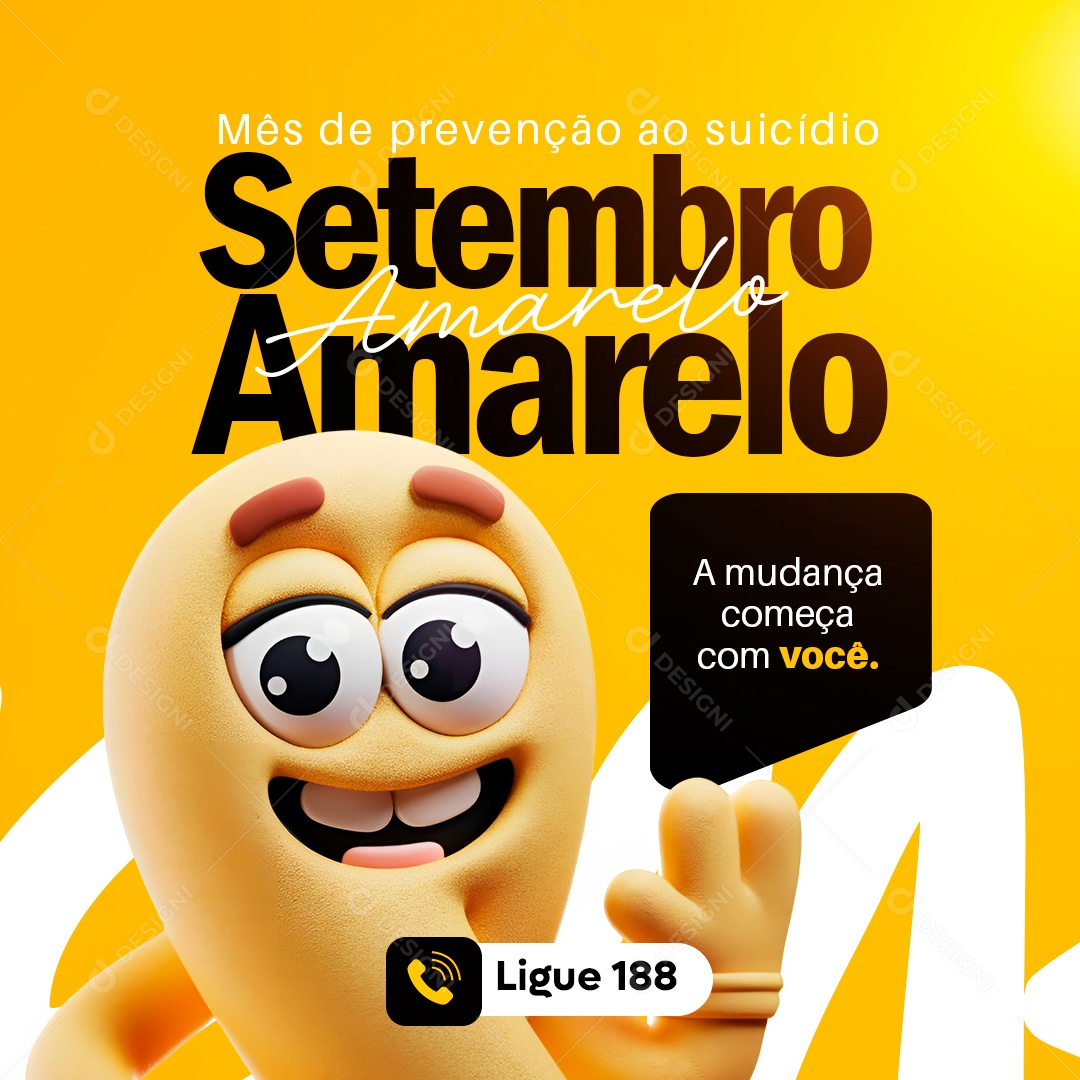 Setembro Amarelo Social Media PSD Editável