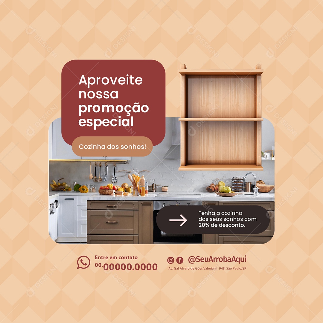 Loja de Móveis Expertise e Qualidade em Cada Projeto Social Media PSD Editável