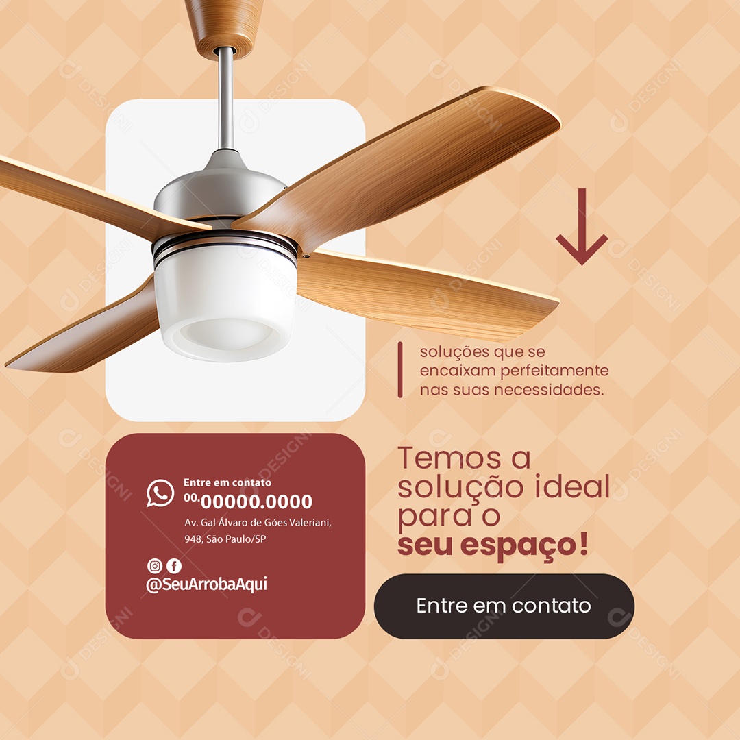 Loja de Móveis Design Inteligente Soluções Perfeitas Social Media PSD Editável