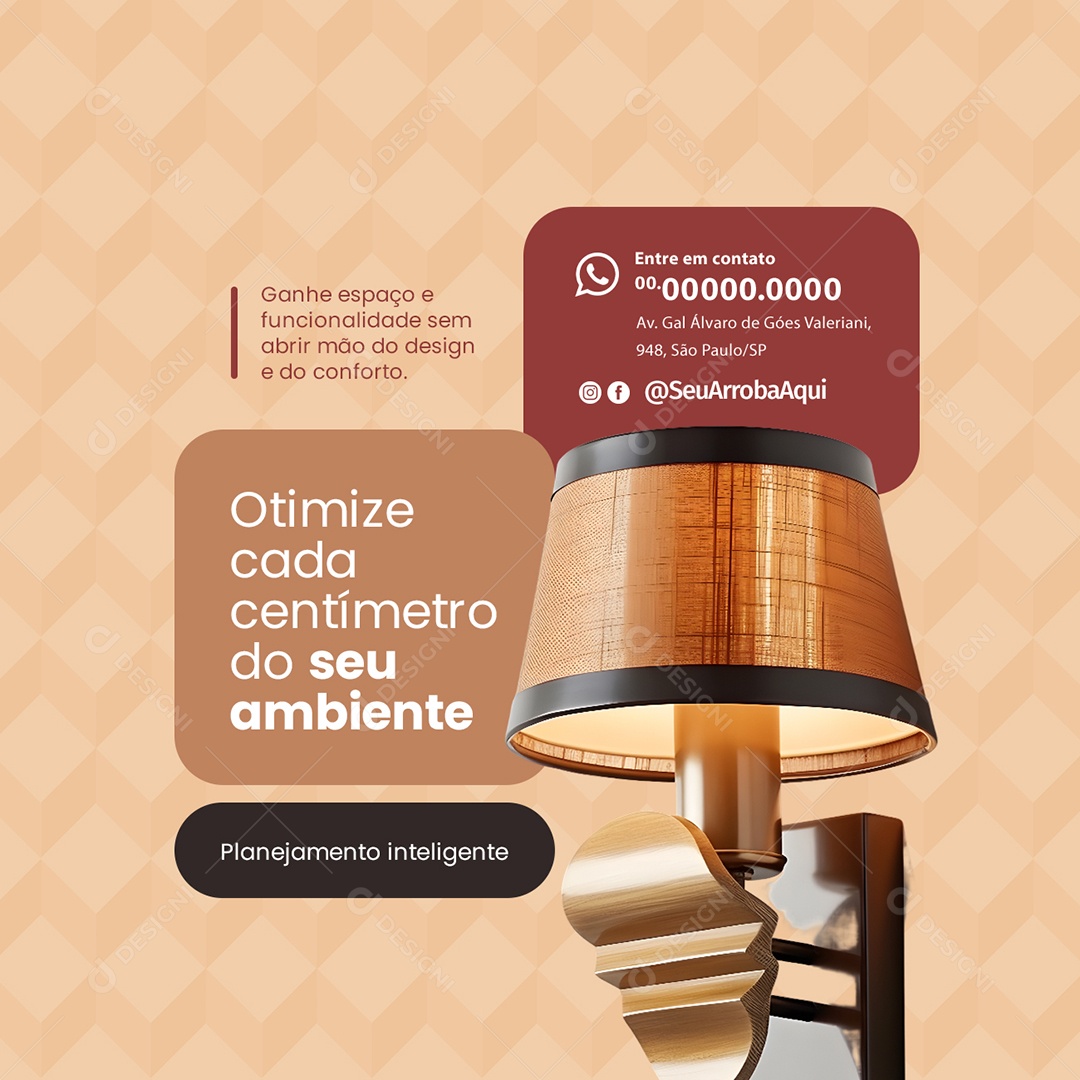 Loja de Móveis Otimize Cada Centímetro do Seu Ambiente Social Media PSD Editável