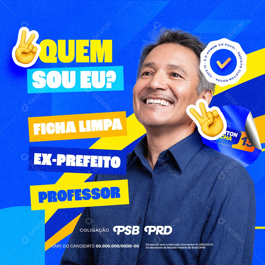 Eleição Quem Sou Eu Social Media PSD Editável