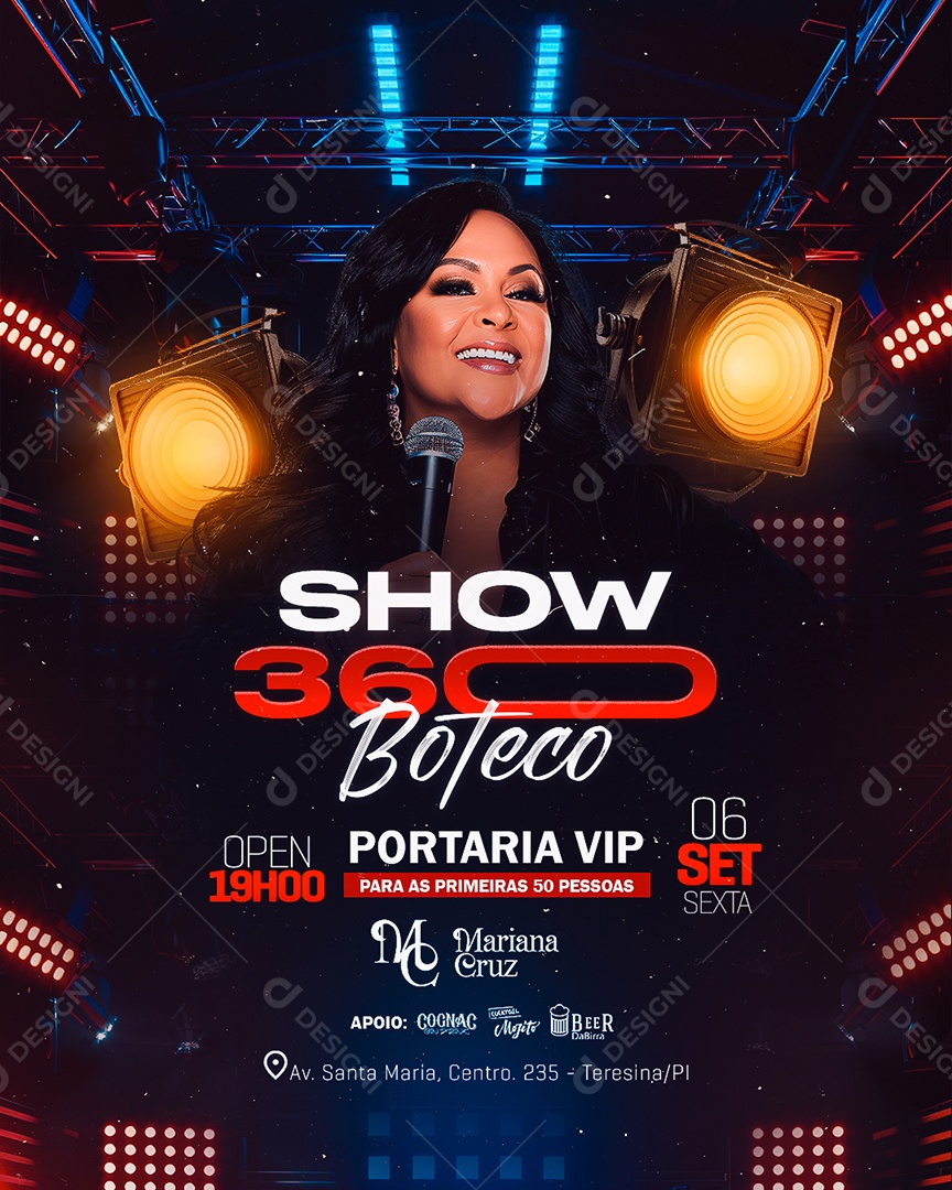 Flyer Show 360 Boteco Social Media PSD Editável