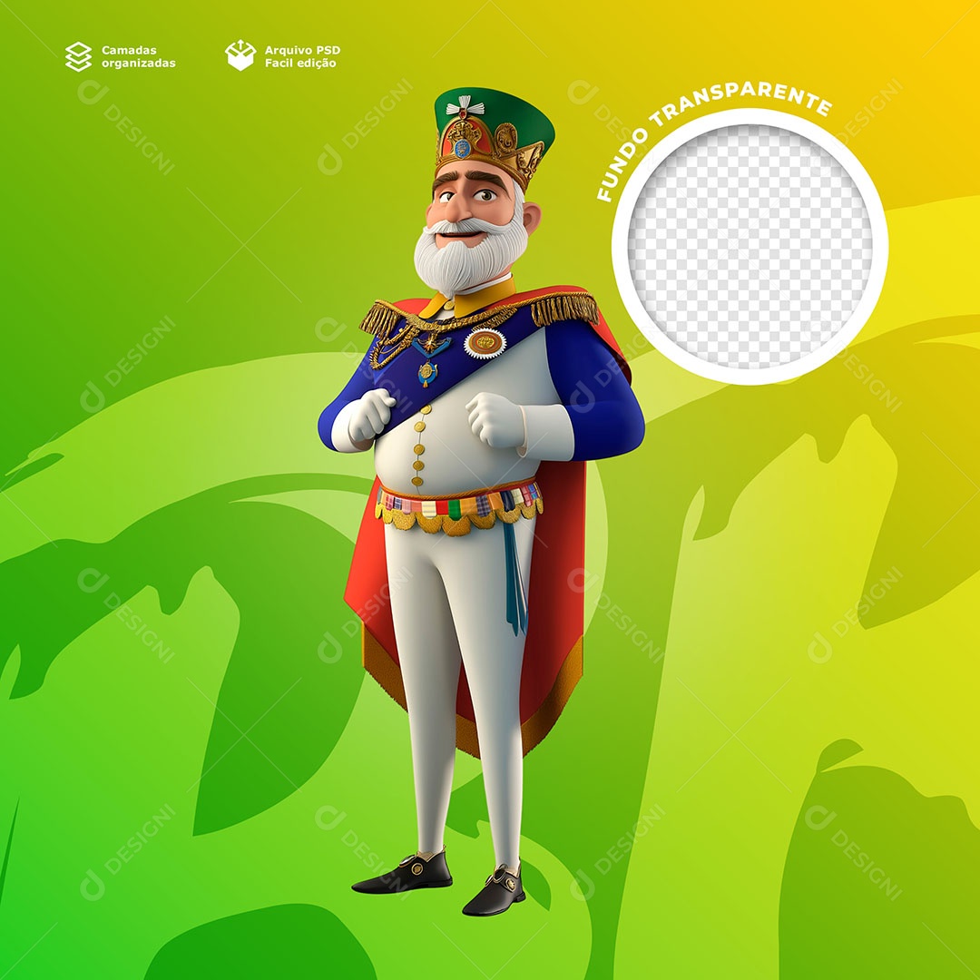 Tenente Usando Farda Elemento 3D para Composição PSD