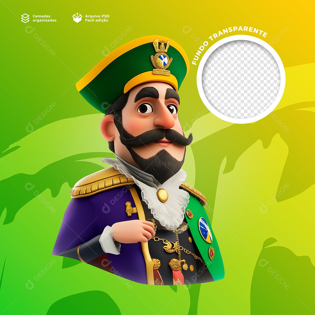 Personagem de Autoridade Elemento 3D para Composição PSD