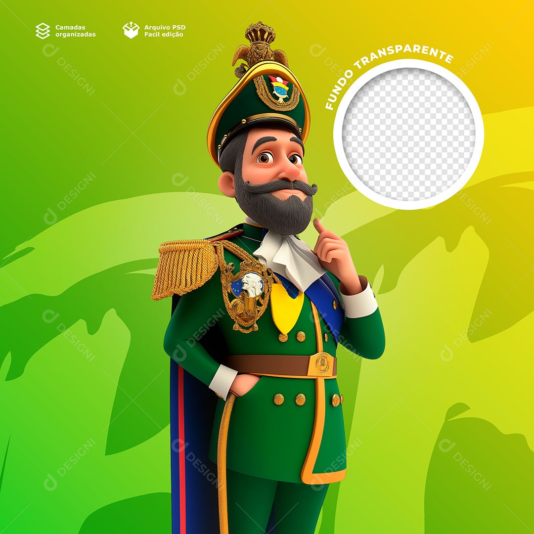 Personagem Brasileiro Elemento 3D para Composição PSD