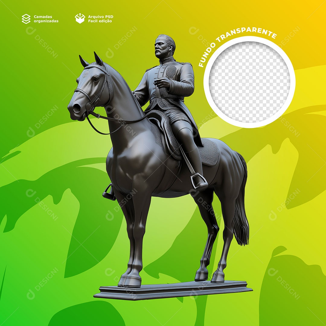 Estatua da Independência Brasileira Elemento 3D para Composição PSD