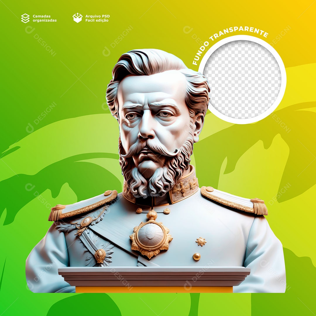 Estatua de Pedro Álvares Cabral Elemento 3D para Composição PSD