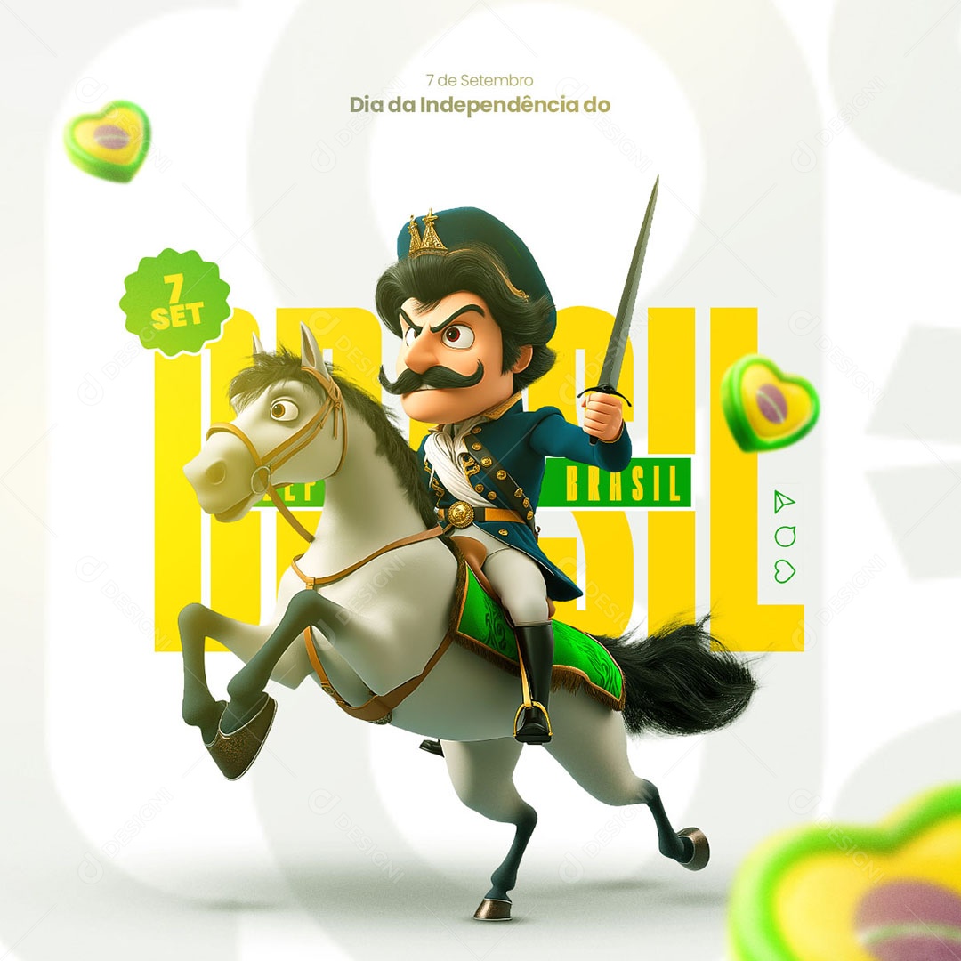 Social Media Independência do Brasil 07 de Setembro PSD Editável