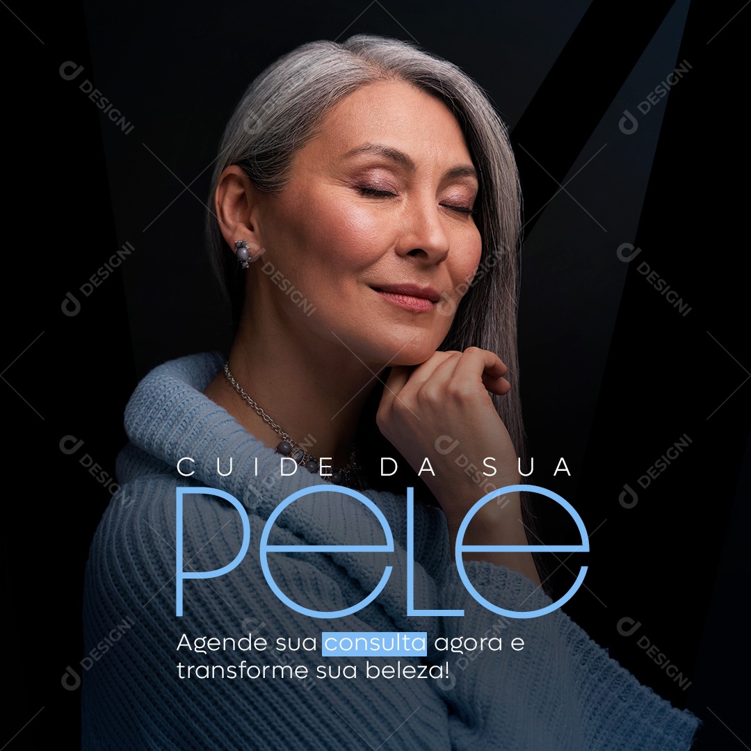 Dermatologista Cuide da Sua Pele Social Media PSD Editável