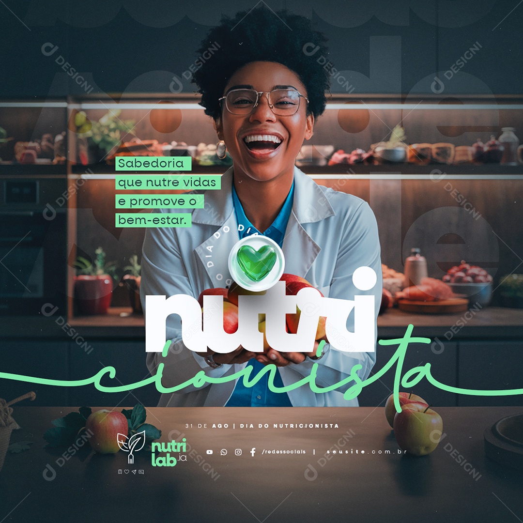 Dia Do Nutricionista 31 De Agosto Social Media PSD Editável