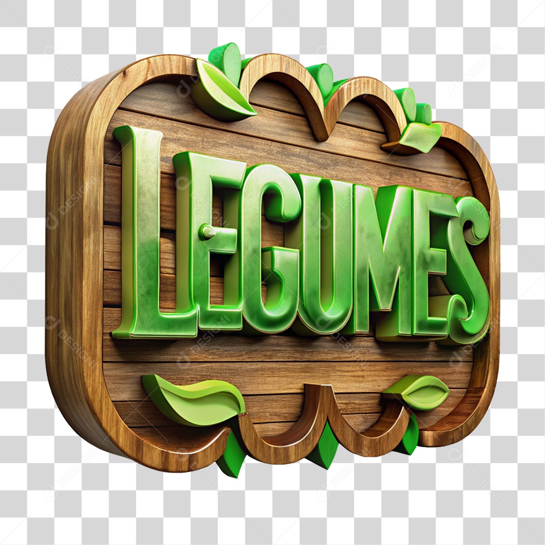 Placa de Madeira Legumes PNG Transparente