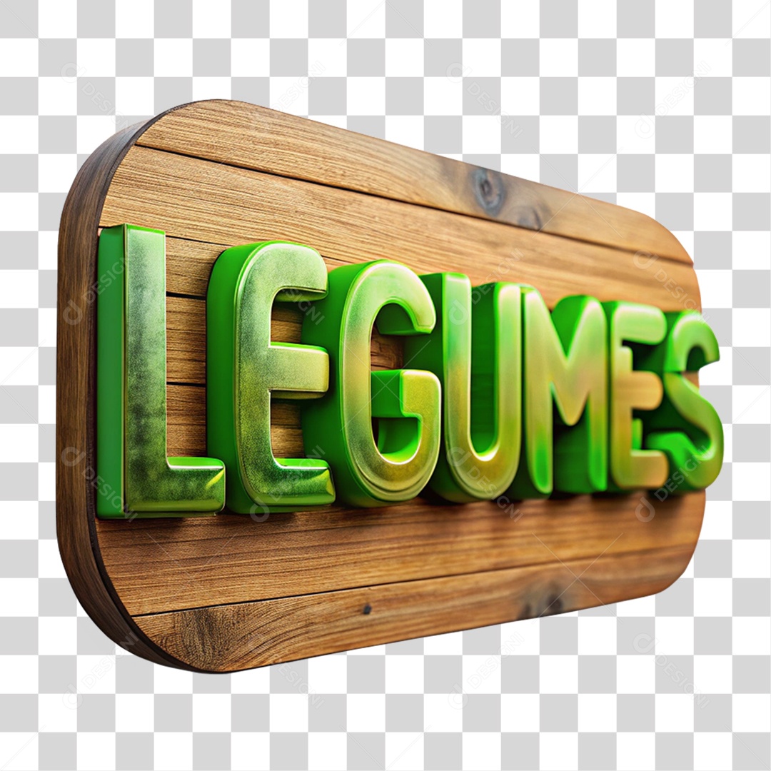 Placa de Madeira Legumes PNG Transparente