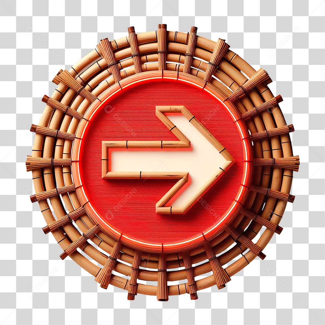 Elemento 3D Placa de Madeira com Luzes Lâmpadas PNG Transparente