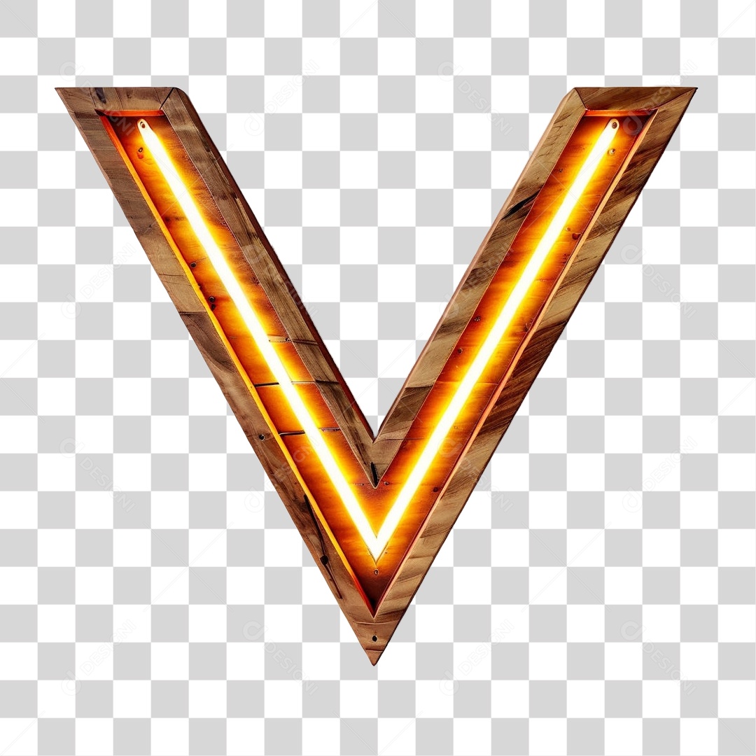 Elemento 3D Placa de Madeira com Luzes Lâmpadas PNG Transparente