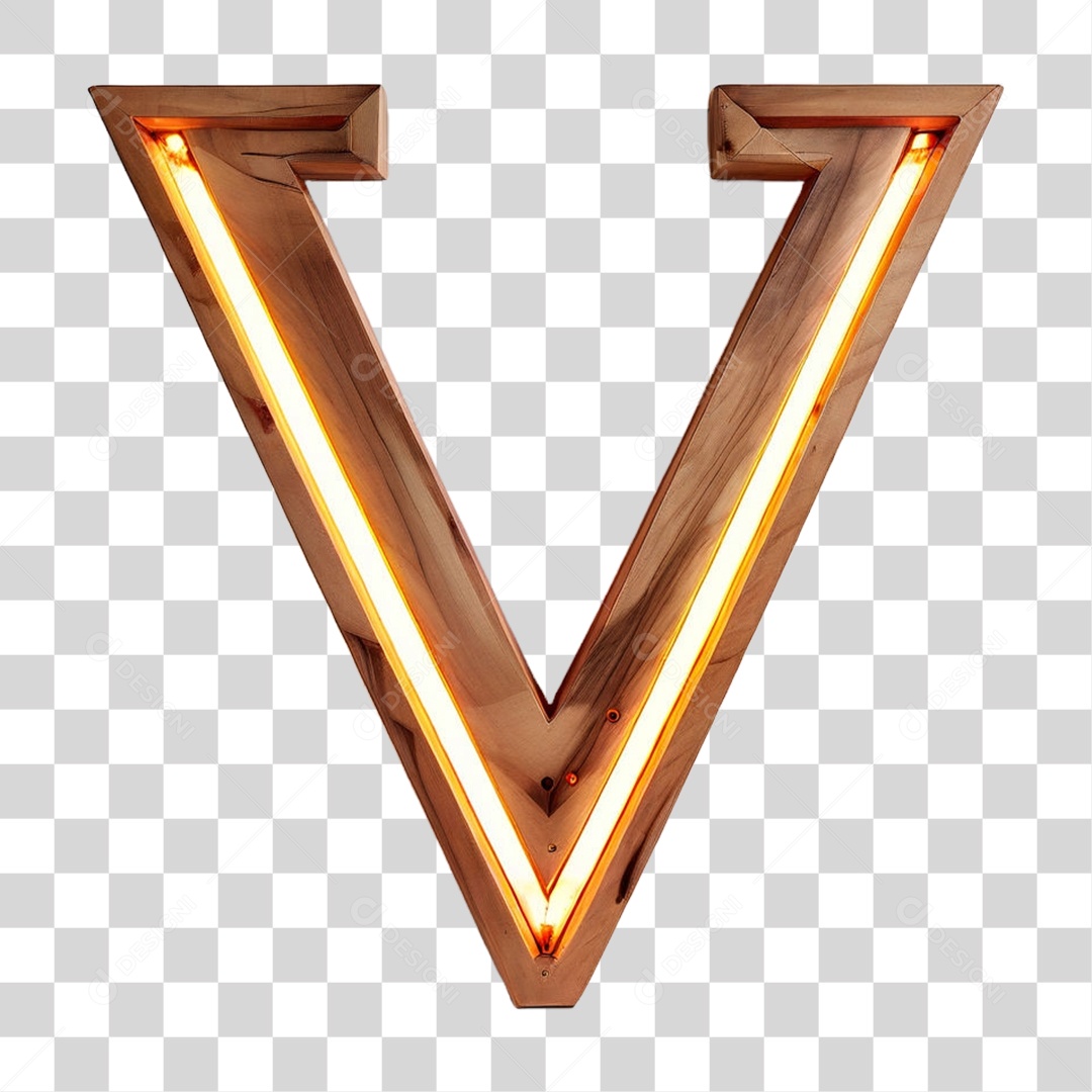 Elemento 3D Placa de Madeira com Luzes Lâmpadas PNG Transparente