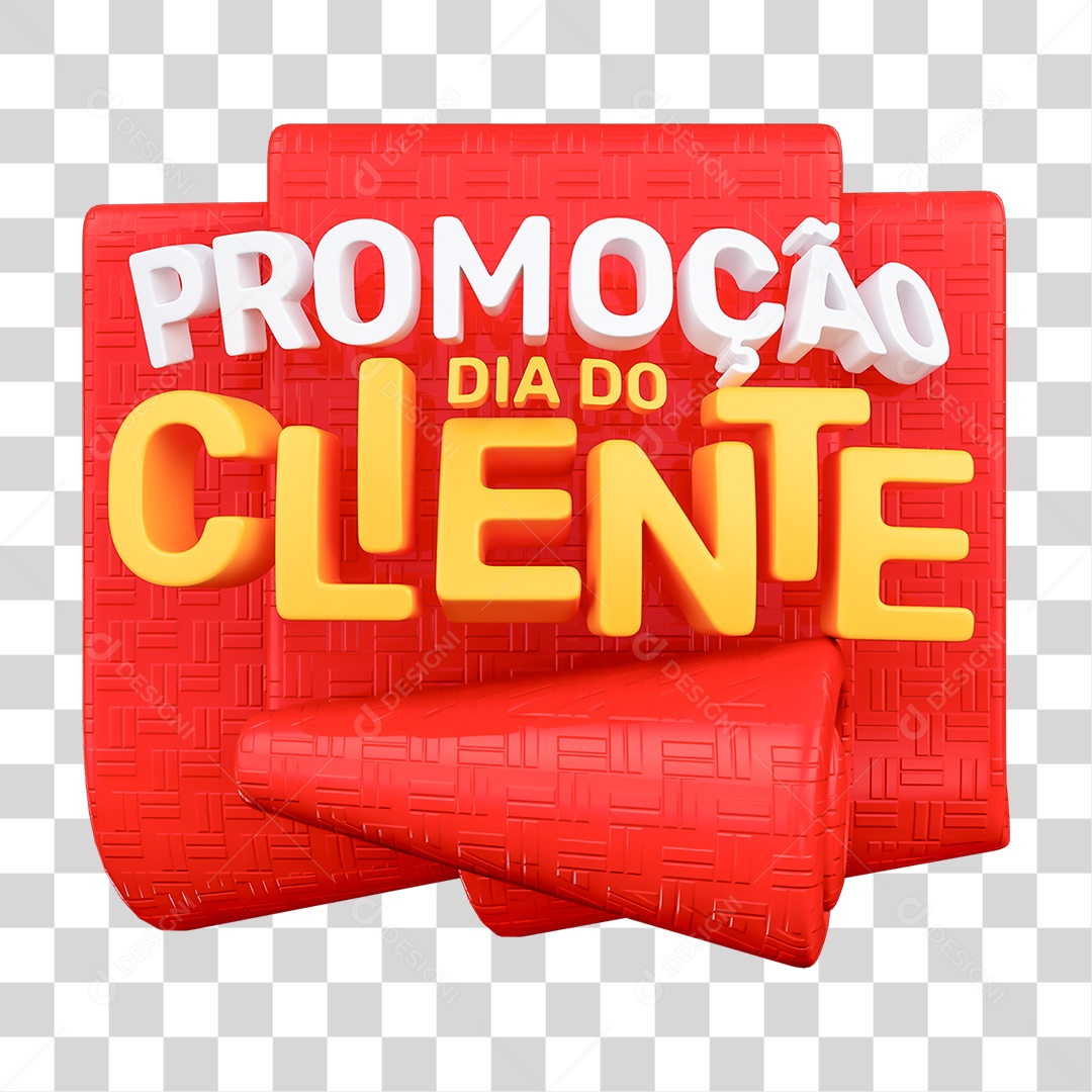 Selo 3D Promoção do Cliente PNG Transparente