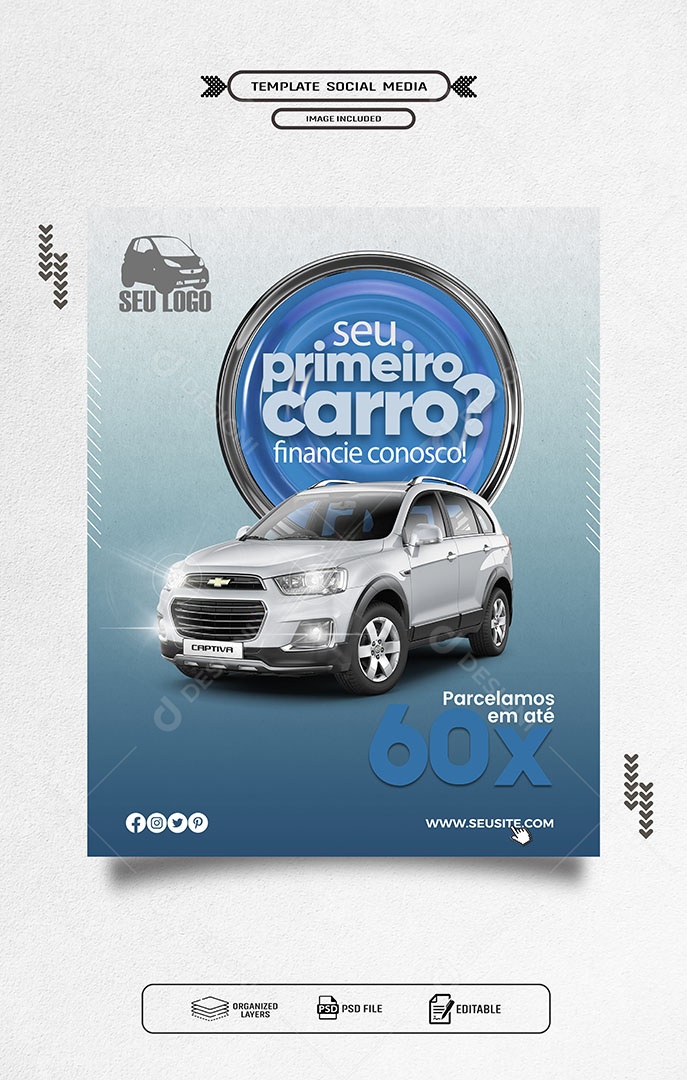 Story Seu Primeiro Carro Finacie Conosco Social Media PSD Editável