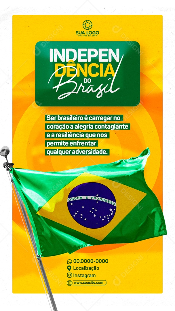 Story Dia da Independência do Brasil Social Media PSD Editável