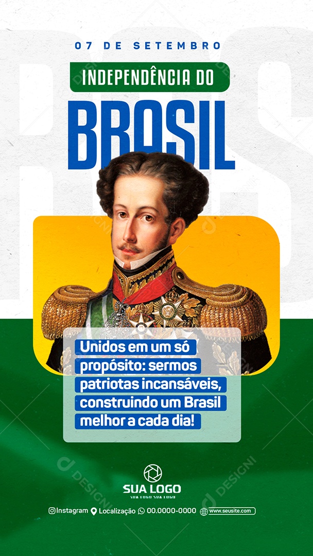 Story Dia da Independência do Brasil Social Media PSD Editável