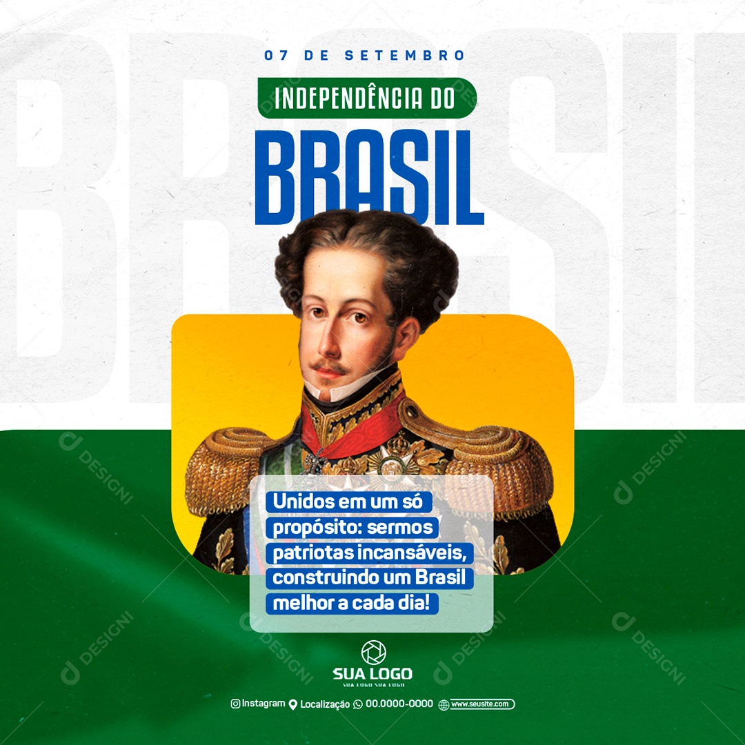 Dia da Independência do Brasil Social Media PSD Editável