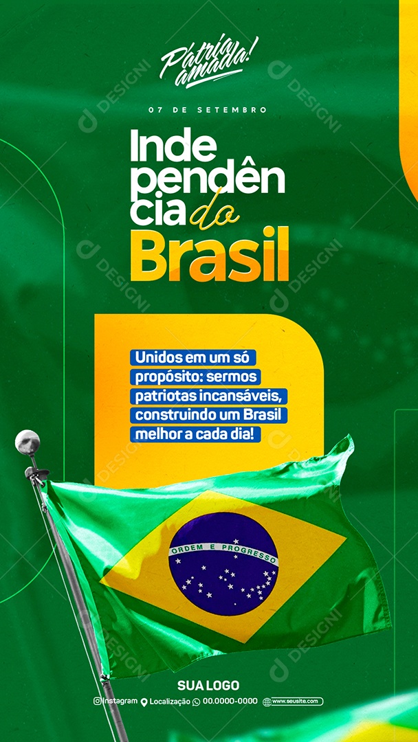 Story Dia da Independência do Brasil Social Media PSD Editável