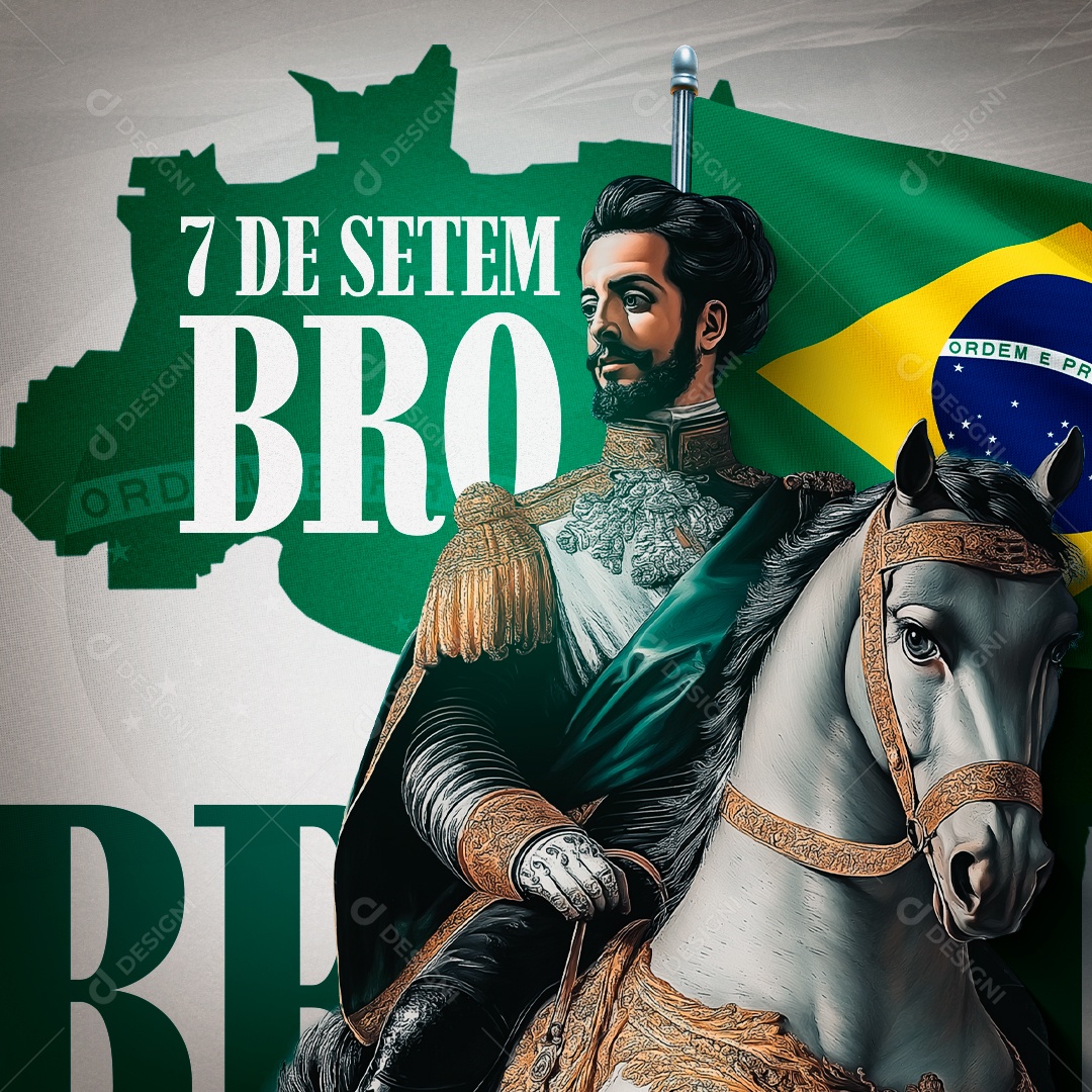 Dia da Independência do Brasil 7 De Setembro Social Media PSD Editável