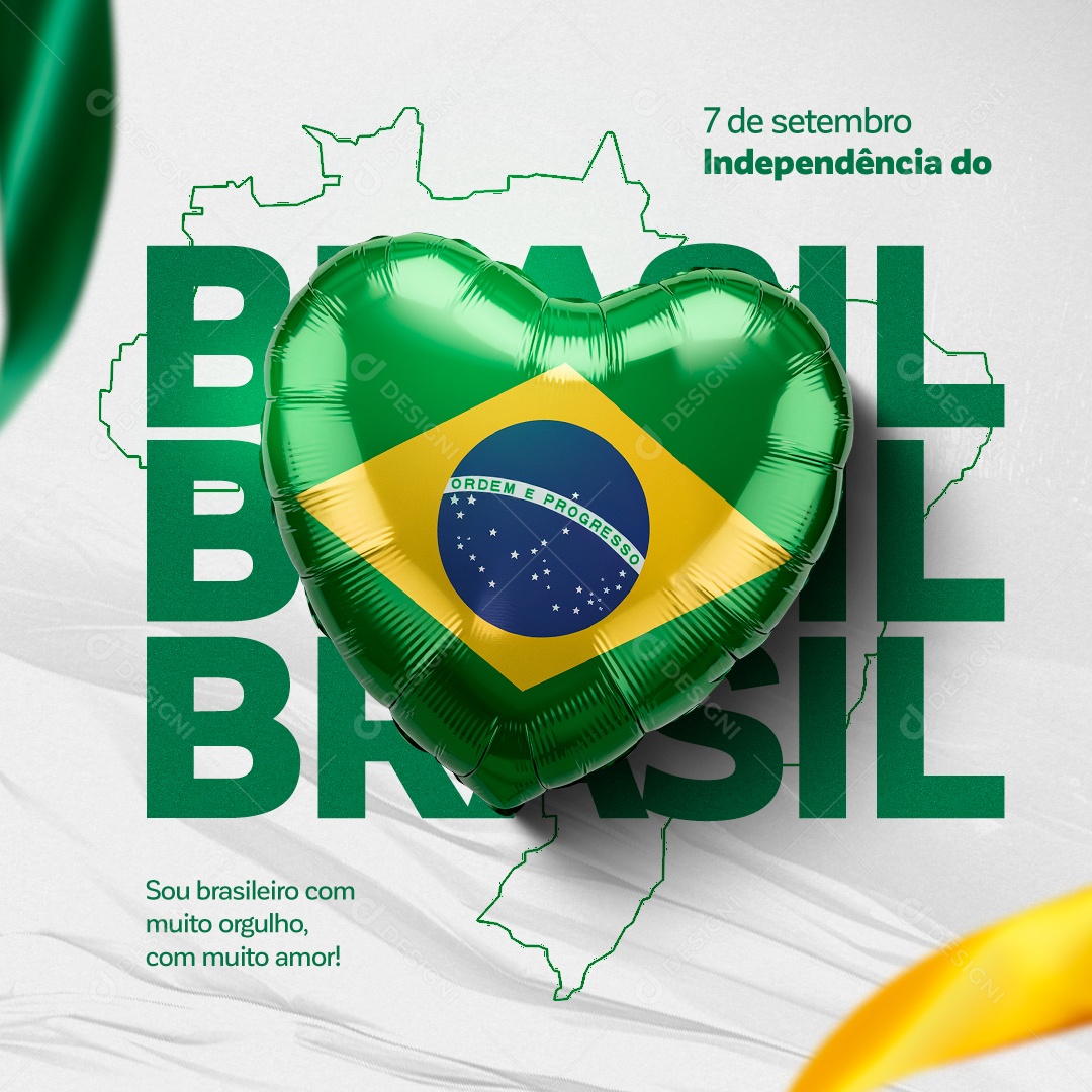 Dia da Independência do Brasil Social Media PSD Editável