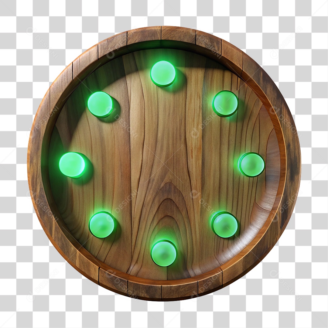 Placa de Madeira Luzes Lâmpadas PNG Transparente