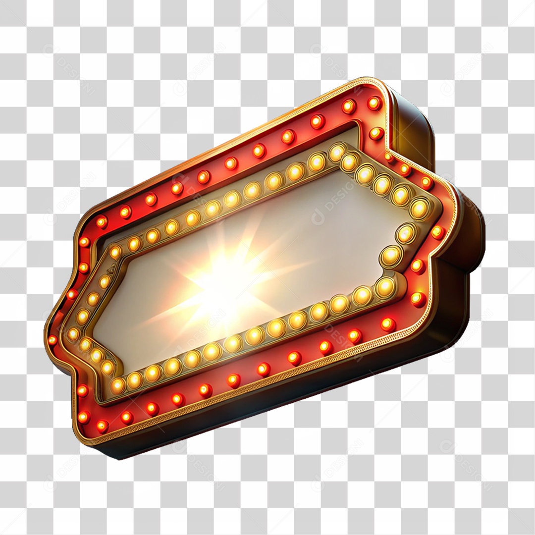 Placa de Metal Luzes Lâmpadas PNG Transparente