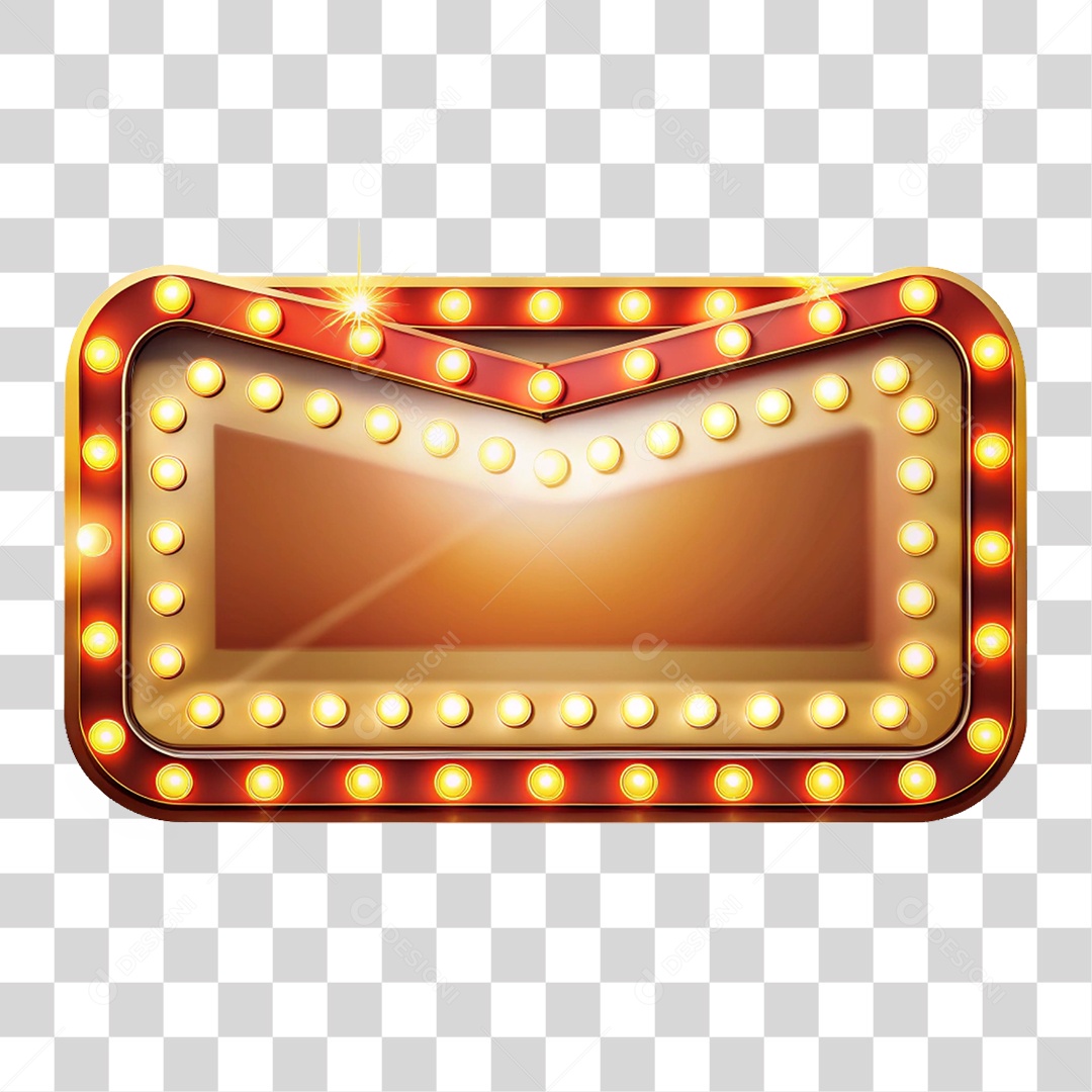 Placa de Metal Luzes Lâmpadas PNG Transparente