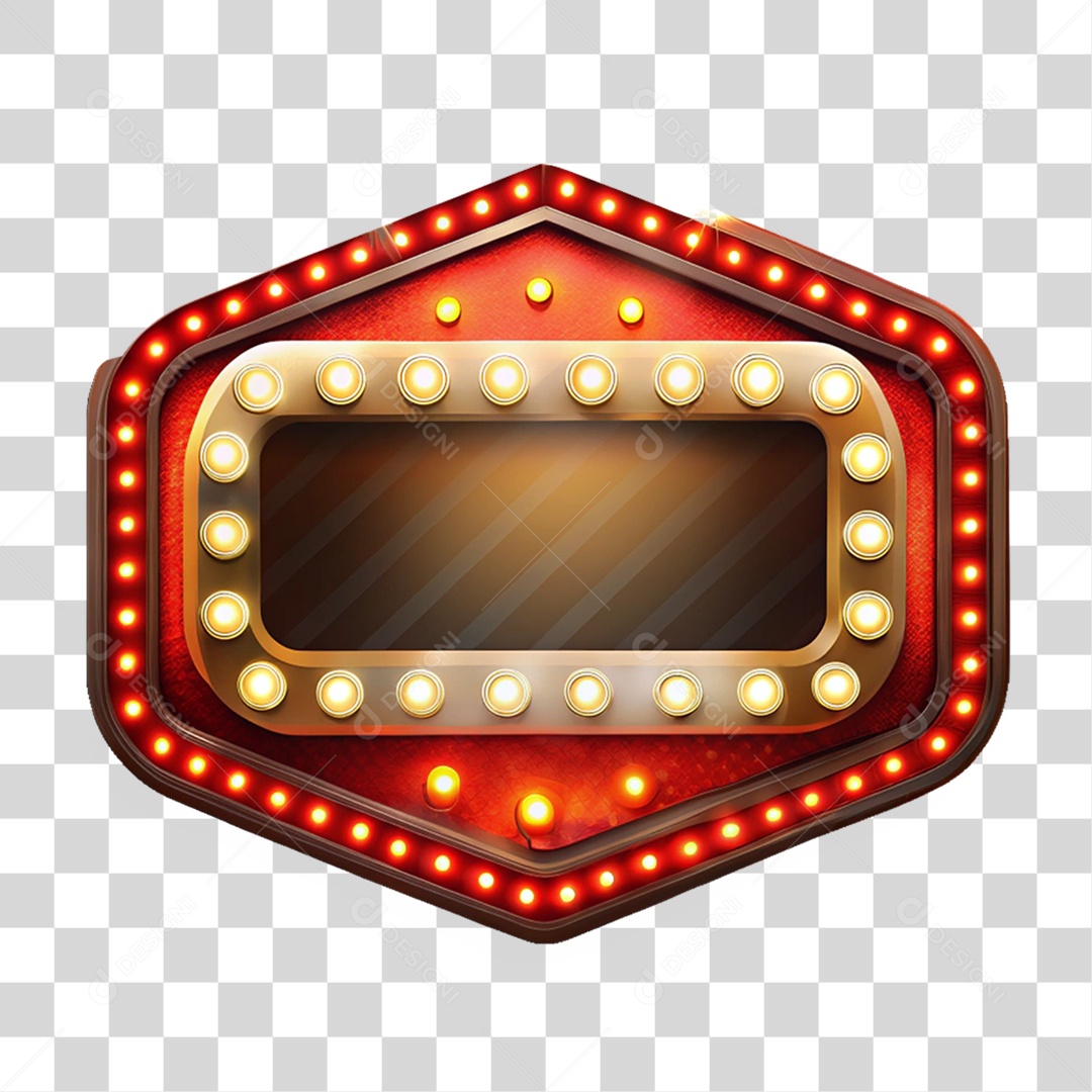 Placa de Metal Luzes Lâmpadas PNG Transparente