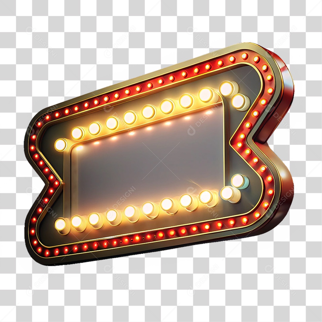 Placa de Metal Luzes Lâmpadas PNG Transparente