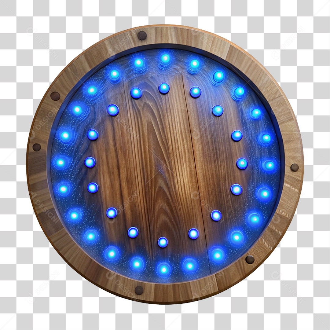 Placa de Madeira Luzes Lâmpadas PNG Transparente