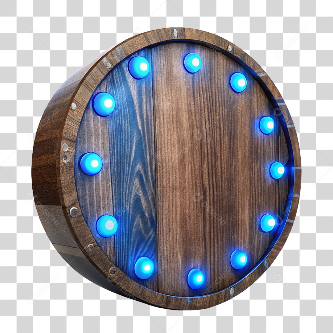 Placa de Madeira Luzes Lâmpadas PNG Transparente