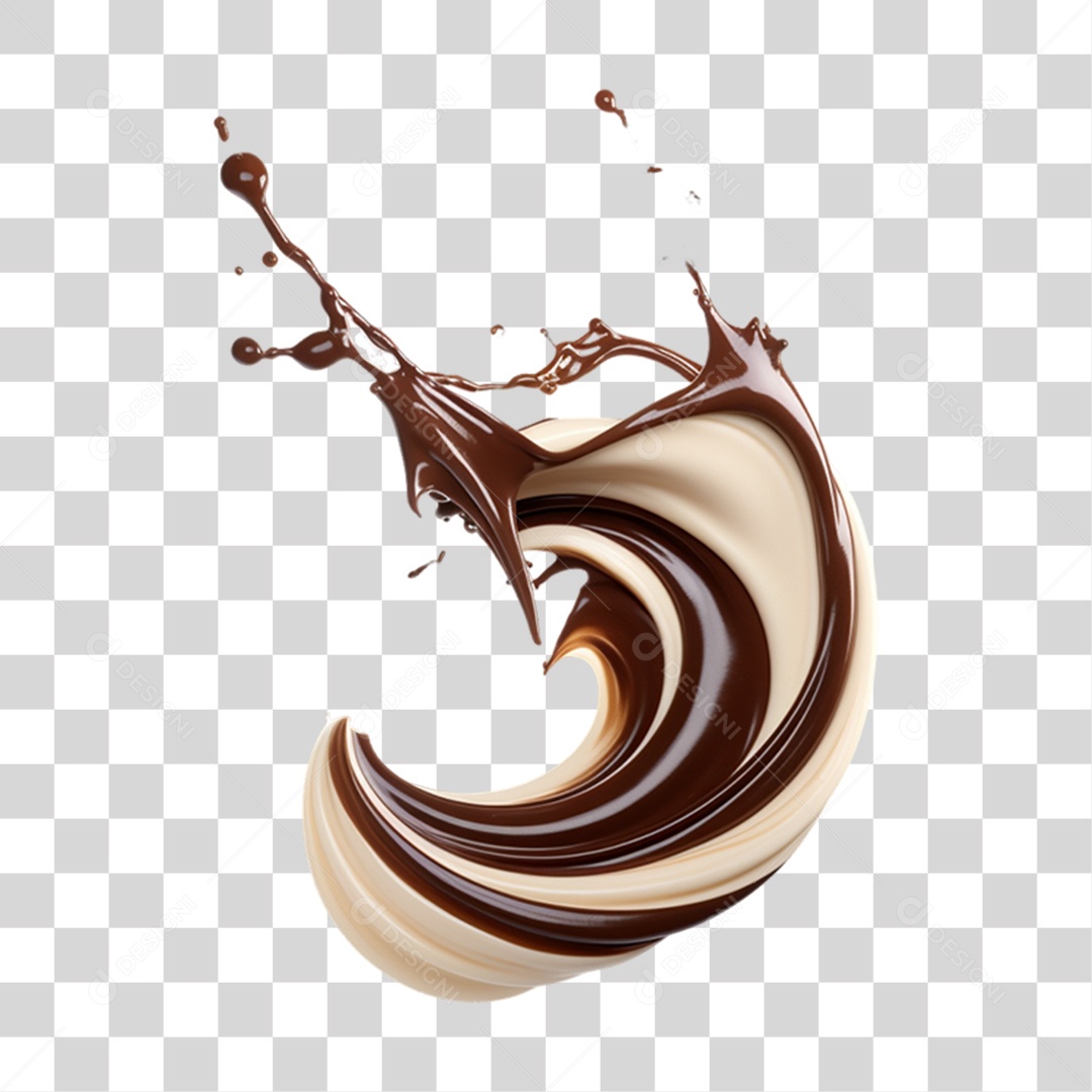 Splash de Chocolate PNG Transparente