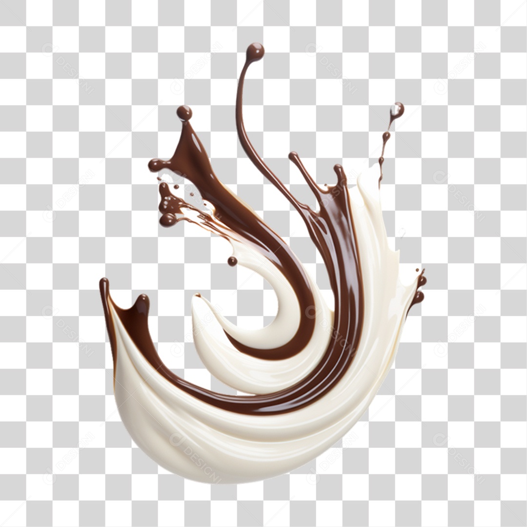 Splash de Chocolate PNG Transparente