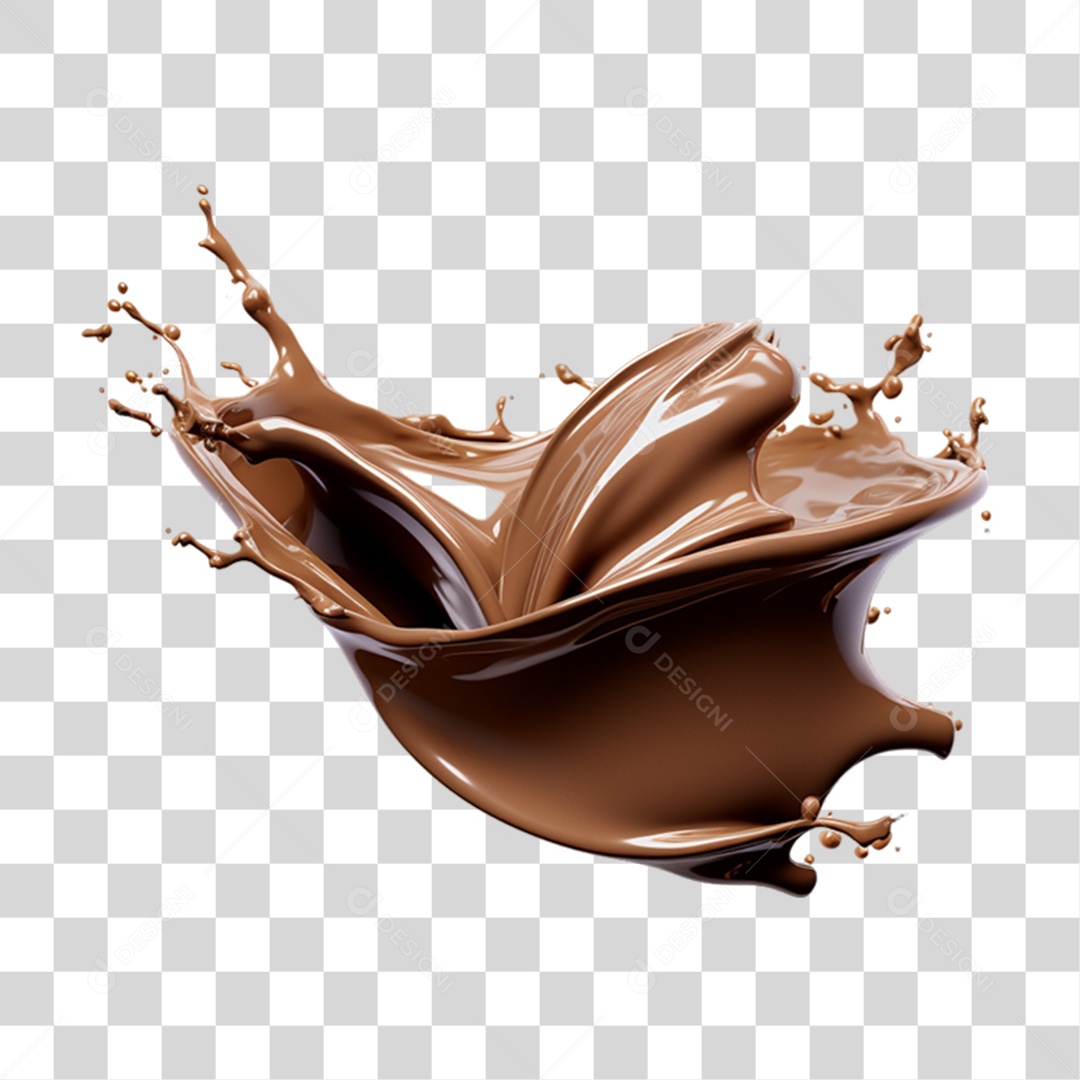 Splash de Chocolate PNG Transparente