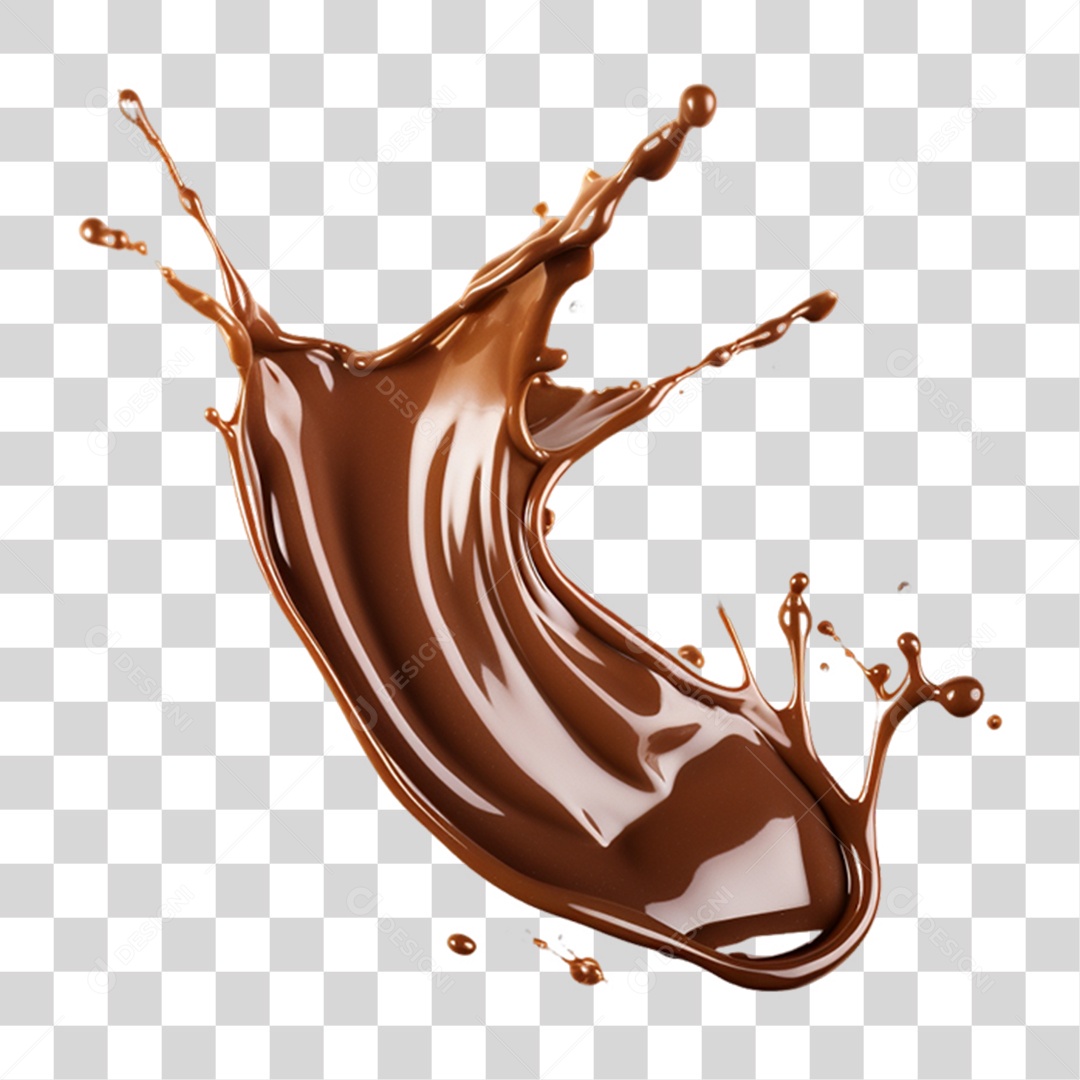 Splash de Chocolate PNG Transparente