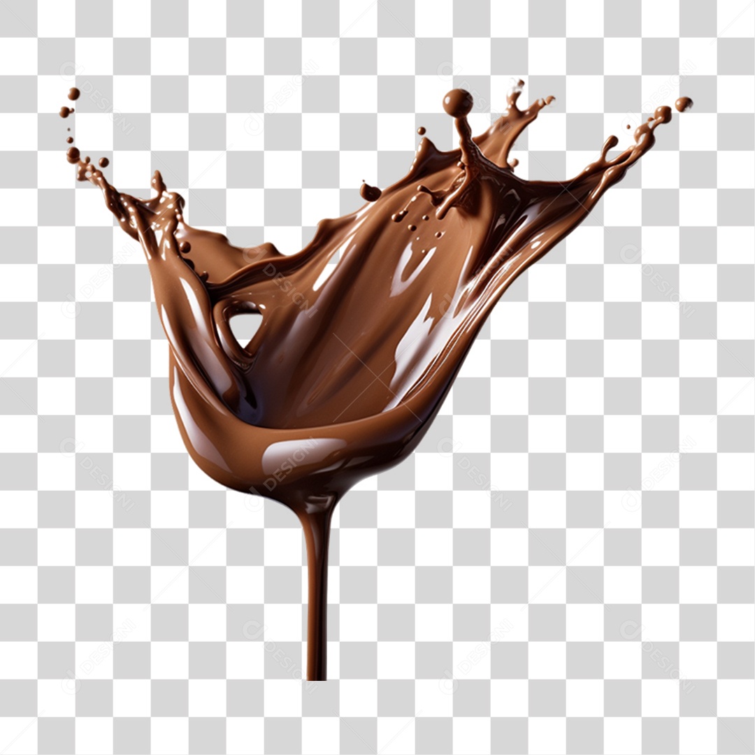 Splash de Chocolate PNG Transparente