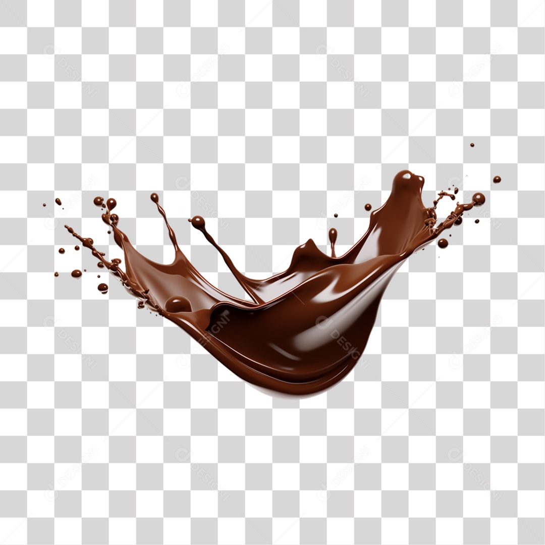 Splash de Chocolate PNG Transparente