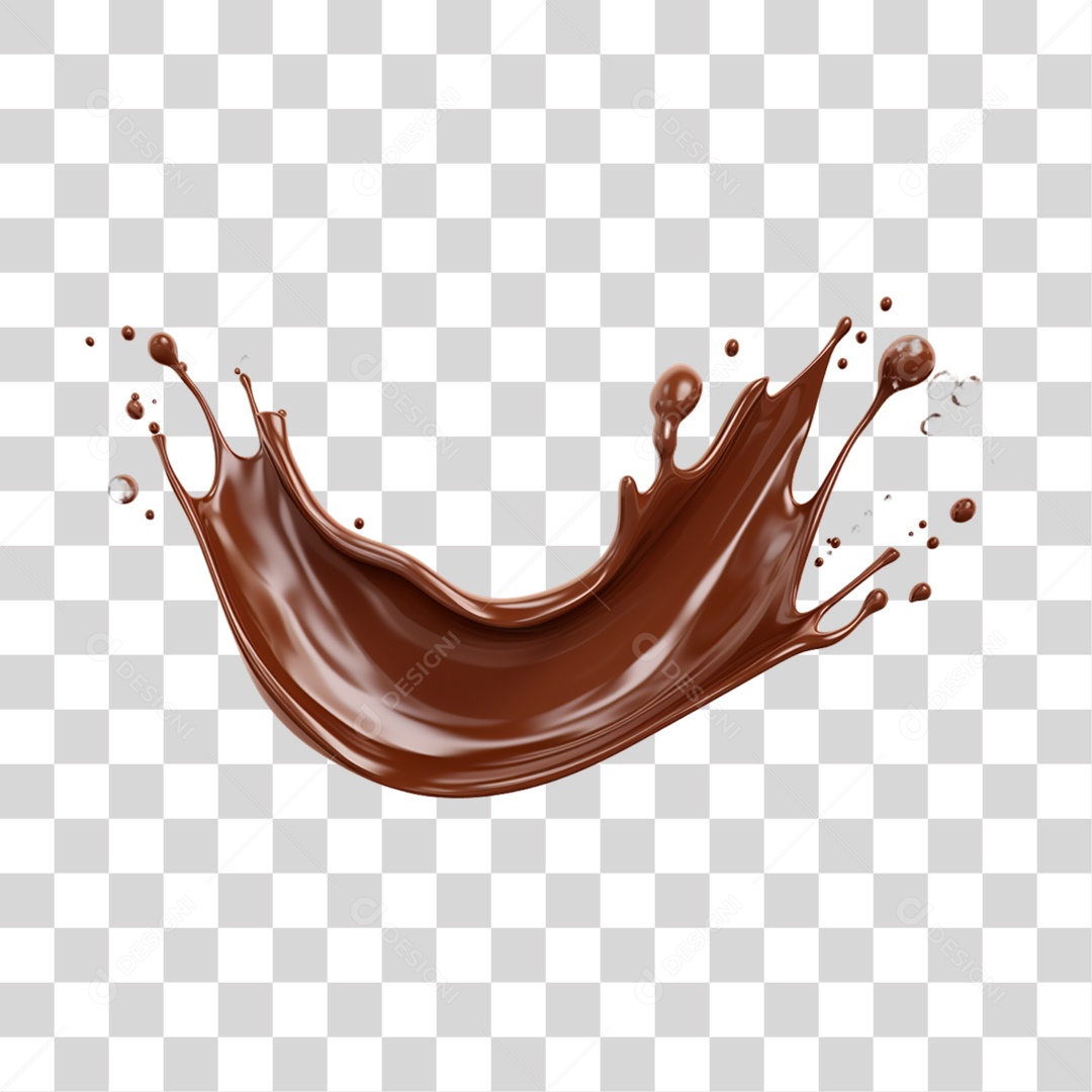 Splash de Chocolate PNG Transparente