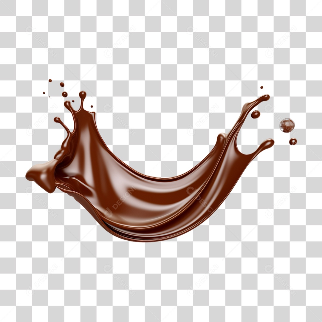 Splash de Chocolate PNG Transparente